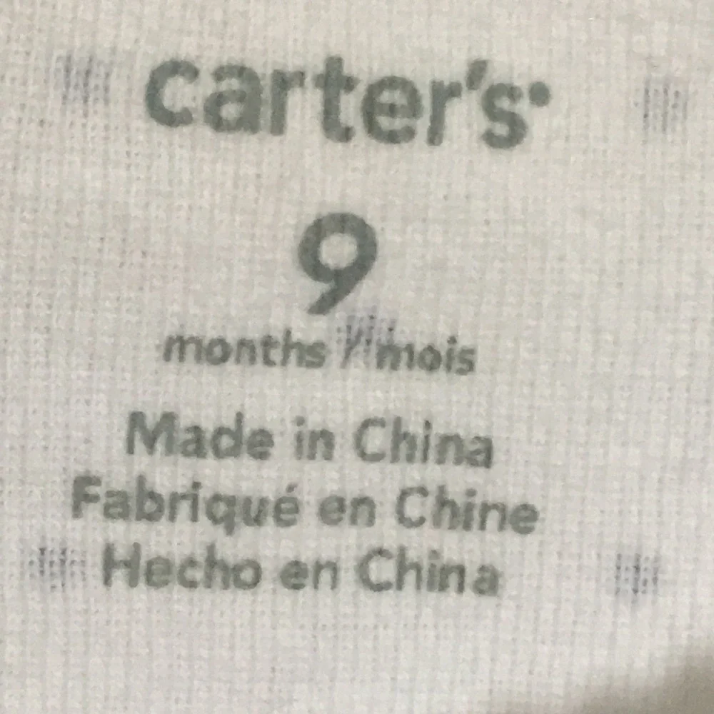 Carters infant one piece 9 months